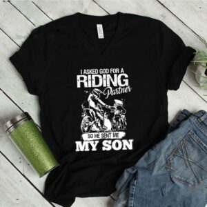 Riding motorcycle I asked god for riding partner so he sent me my son hoodie, sweater, longsleeve, shirt v-neck, t-shirt 1