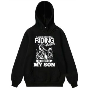 Riding motorcycle I asked god for riding partner so he sent me my son hoodie, sweater, longsleeve, shirt v-neck, t-shirt 5