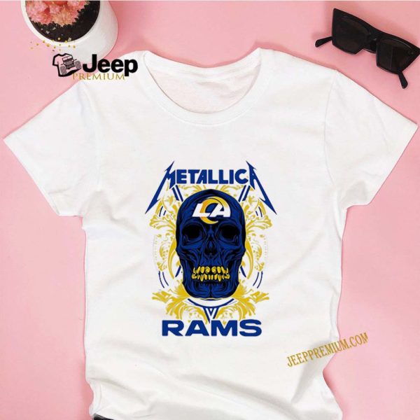 Skull Mashup Metallica And Los Angeles Rams shirt
