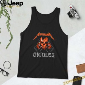 Skull mashup Metallica and Baltimore Orioles Flag s