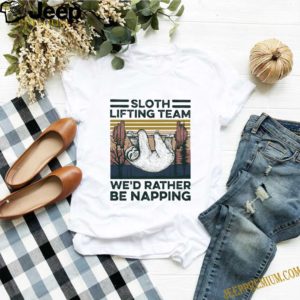 Sloth lifting team we’d rather be napping vintage retro