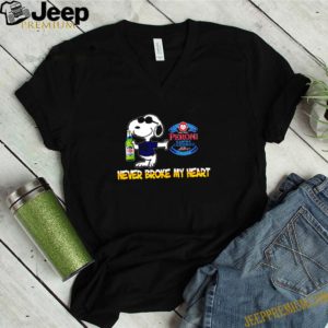 Snoopy drinking Peroni Nastro Azzurro never broke my heart shirts