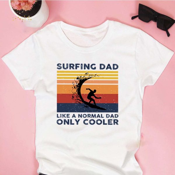 Vintage Surfing Dad Like A Normal Dad Only Cooler Father’s Day shirt