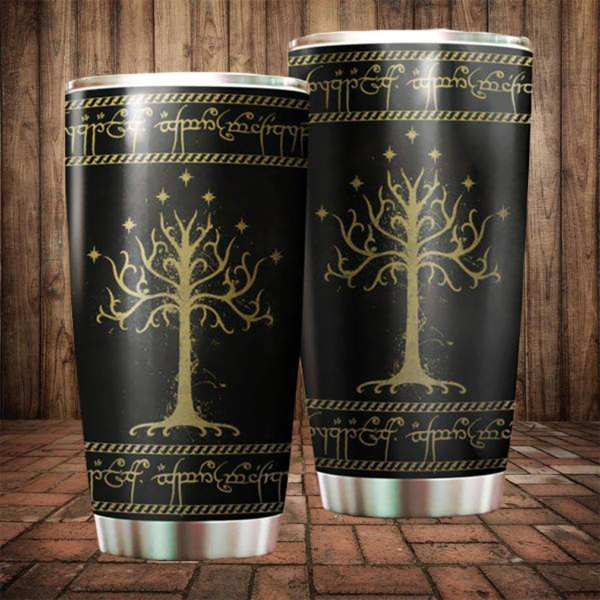 White Tree Of Gondor Art Stainless Steel Tumbler cup