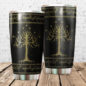 White Tree Of Gondor Art Stainless Steel Tumbler cup 3
