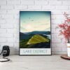 Lake district print catbells england art poster Copy