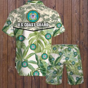 US coast guard all over printed hawaiian shirt