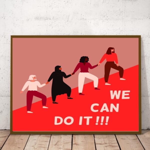 We can do it symbol of female power woman rights 2