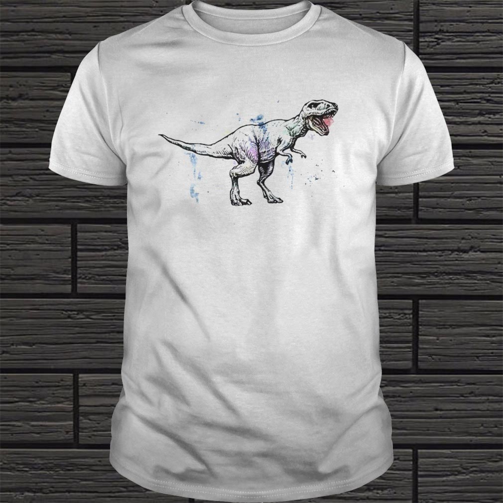 DINOSAURS T REX WATERCOLOR SHIRT Copy 2