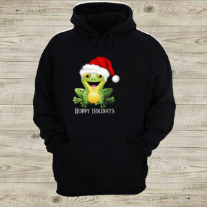 Festive Christmas Hoppy Holidays Frog Shirt