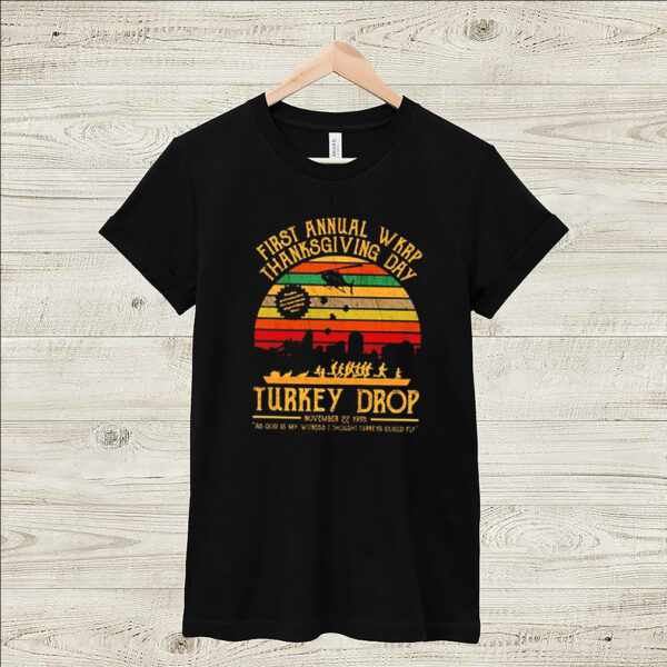 First annual wkrp thanksgiving day turkey drop vintage shirt
