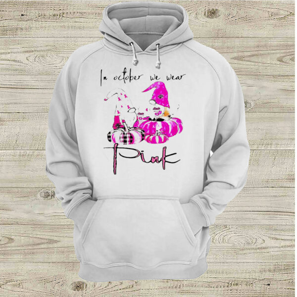 Gnomes breast cancer awareness in October we wear pink Pumpkin Halloween hoodie, sweater, longsleeve, shirt v-neck, t-shirt 5