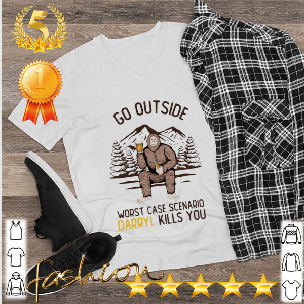 Official Go Outside Worst Case Scenario Darryl Kills You Bigfoot Shirt 2