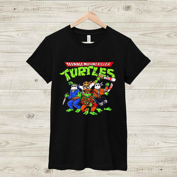 horror movie characters teenage mutant killer turtles shirt Swea