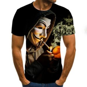 3D Printed T Shirt Men Joker Face Casual O-neck Male Tshirt Clown Short Sleeve Funny T Shirts