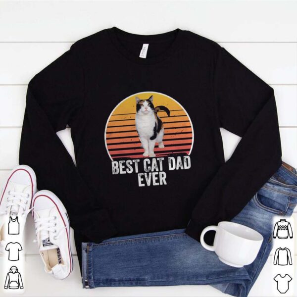 Best cat dad ever line vintage retro hoodie, sweater, longsleeve, shirt v-neck, t-shirt 1