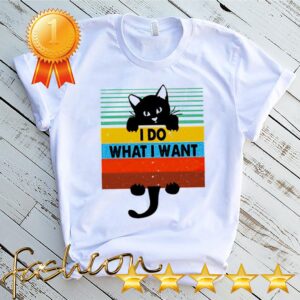 Black cat I do what I want vintage hoodie, sweater, longsleeve, shirt v-neck, t-shirt