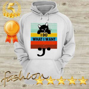 Black cat I do what I want vintage hoodie, sweater, longsleeve, shirt v-neck, t-shirt