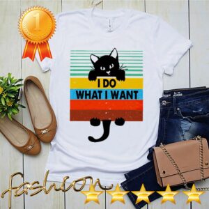 Black cat I do what I want vintage hoodie, sweater, longsleeve, shirt v-neck, t-shirt