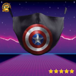Captain America Marvel Superhero Steve Rogers shield pattern mask
