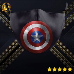 Captain America Marvel Superhero Steve Rogers shield pattern mask