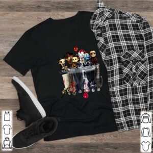 Chibi Horror Movies Characters Reflection Halloween Shirt 2