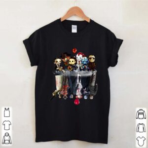 Chibi Horror Movies Characters Reflection Halloween Shirt 4