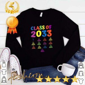 Class Of 2033 Grade Kindergarten Grow With Me Handprint Shirt