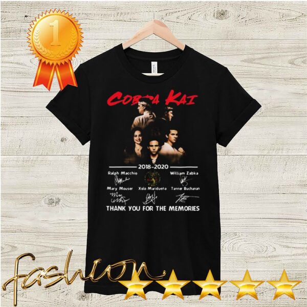 Cobra Kai 2018 2020 Thank You For The Memories Signatures shirt, hoodie, sweater, longsleeve and ladies t-shirt