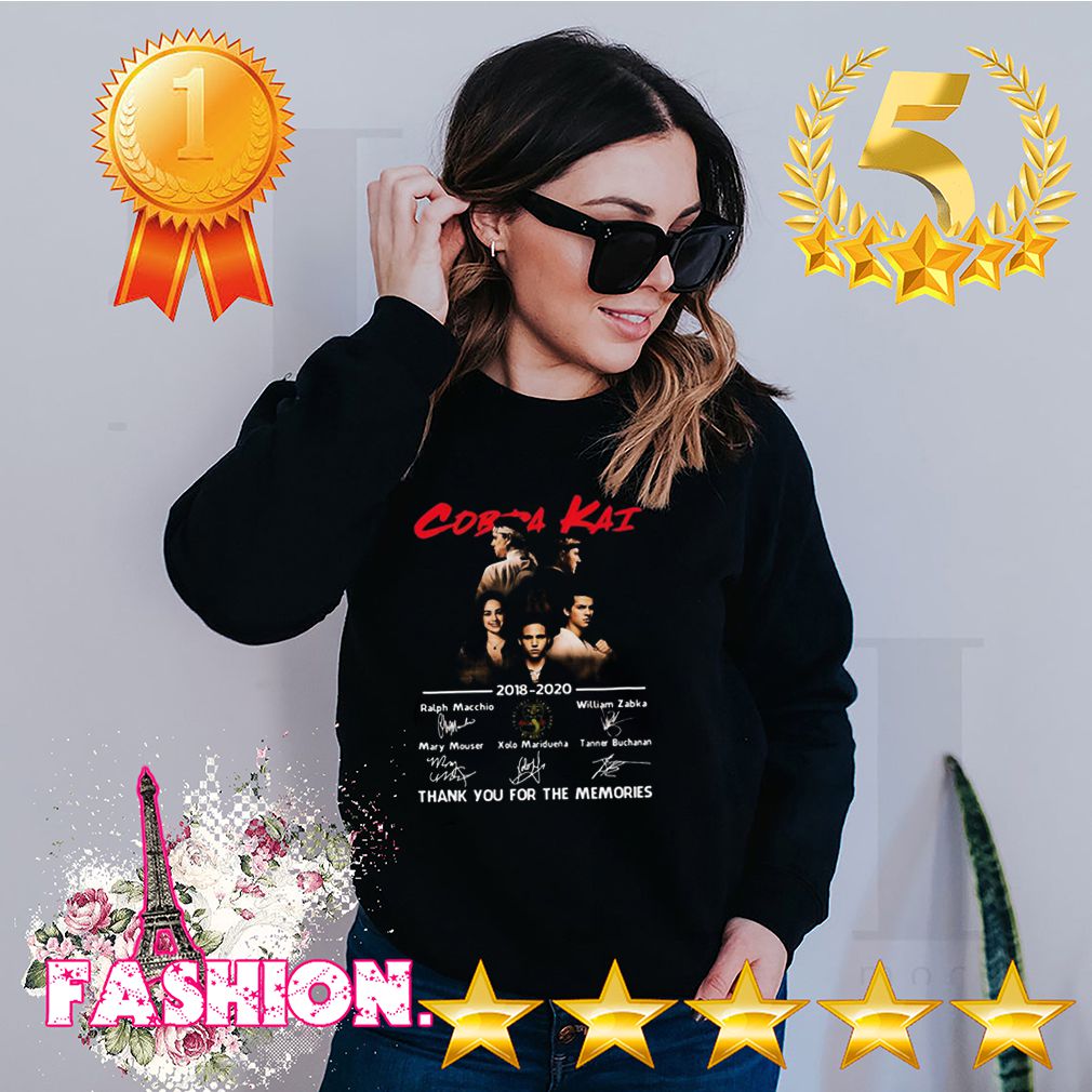 Cobra Kai 2018 2020 Thank You For The Memories Signatures shirt, hoodie, sweater, longsleeve and ladies t-shirt 7 Cobra Kai 2018 2020 Thank You For The Memories Signatures shirt hoodie sweater longsleeve and ladies t shirt 6 Shirt, hoodie, sweater, long sleeve and tank top
