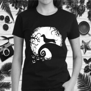 Dachshund And Moon Halloween TShirt For Dachshund Lovers T Shirt 2