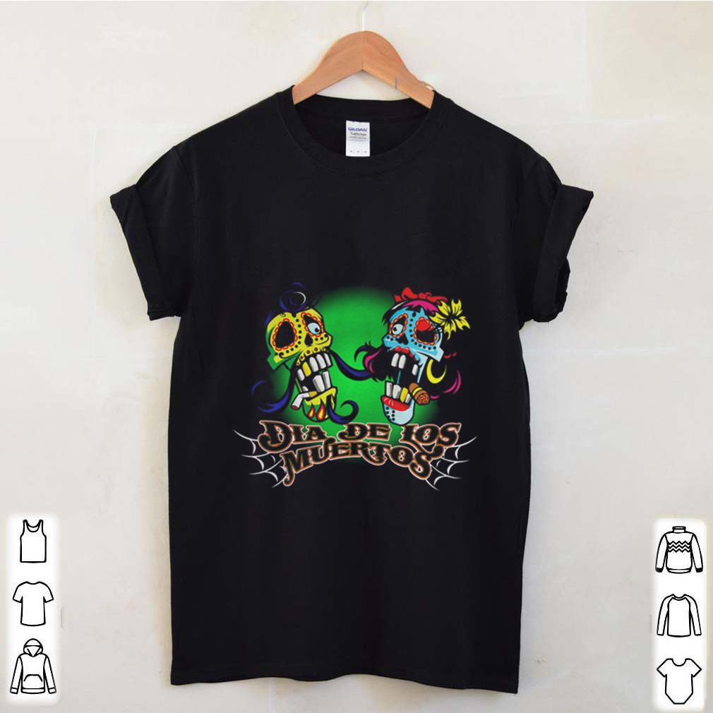 Dia De Los Muertos Day Of The Dead Sugar Skull Couple shirt 4