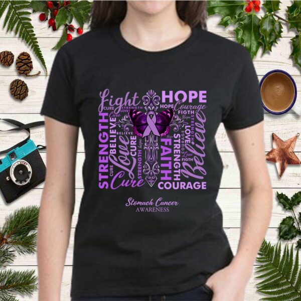 Fight Hope Cure Uterine Cancer Awareness Gift T-Shirt