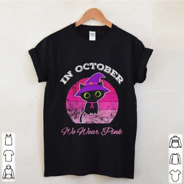 Halloween Cat In October We Wear Pink ribbon cat lovers hoodie, sweater, longsleeve, shirt v-neck, t-shirt 4