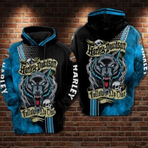 Harley Davidson Wolf Hoodie 3D shirt