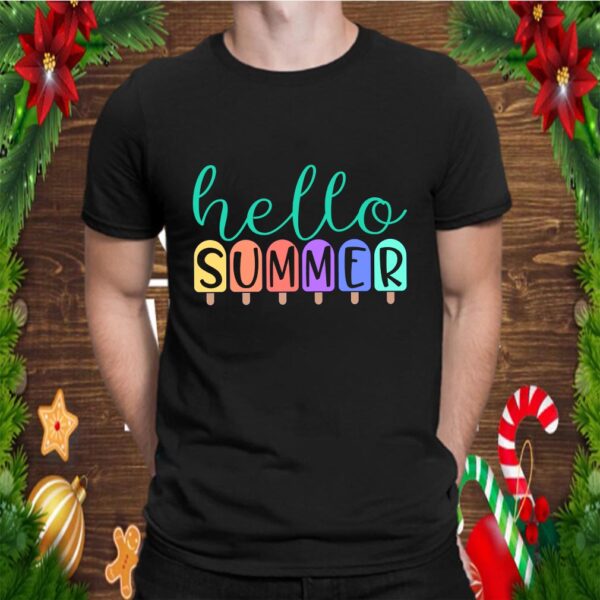 Hello Summer Vacation Summer Ice Cream Cute Gift T-Shirt