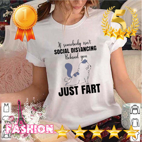 If Someone Isn’t Social Distancing Behind You Just Fart Cat Shirt