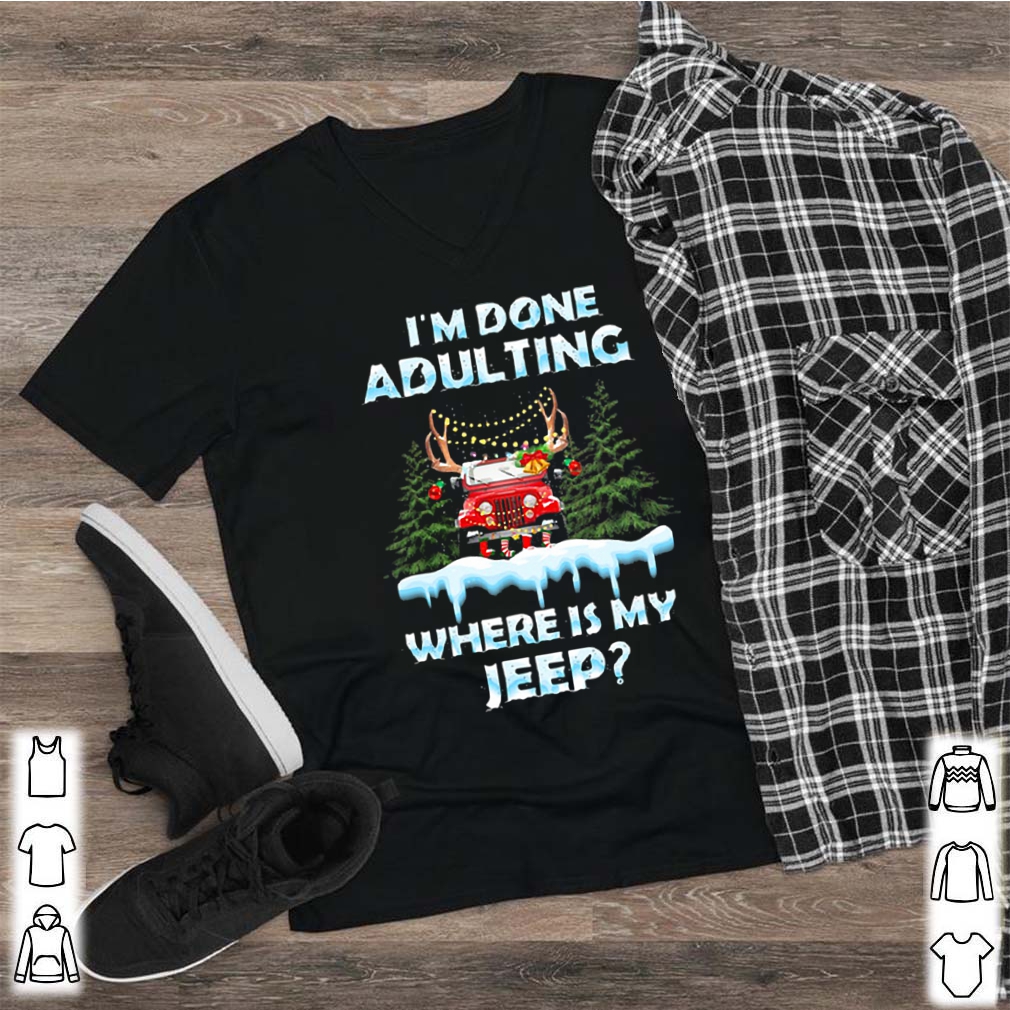 Im done adulting where is my car vintage christmas shirt 2