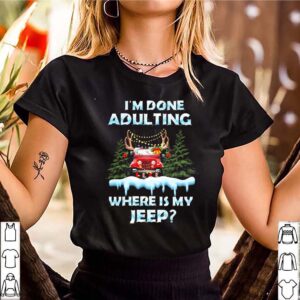 Im done adulting where is my car vintage christmas shirt 3