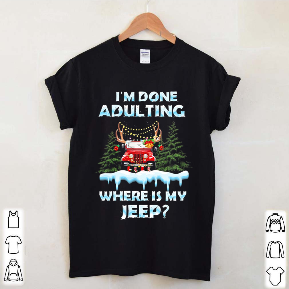 Im done adulting where is my car vintage christmas shirt 4