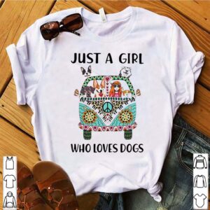 Just A Girl Who Loves Dogs Hippie Peace Car Girl And Dogs hoodie, sweater, longsleeve, shirt v-neck, t-shirt 4