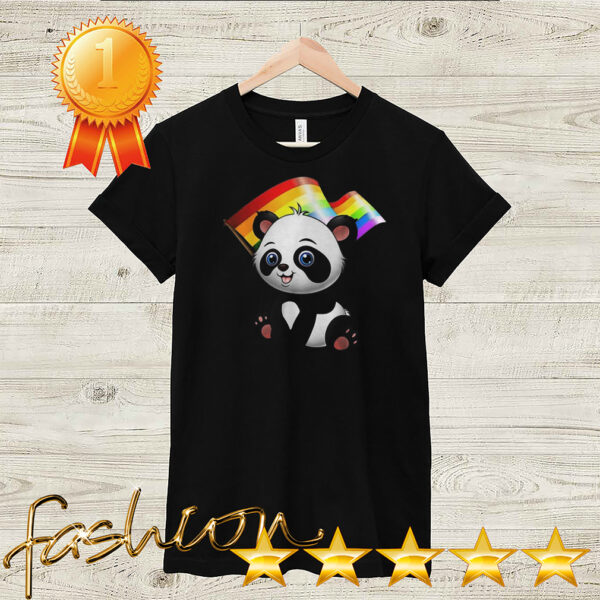 LGBT Flag T Cute Panda Bear Gay Lesbian Men Women Gift Shirt 2