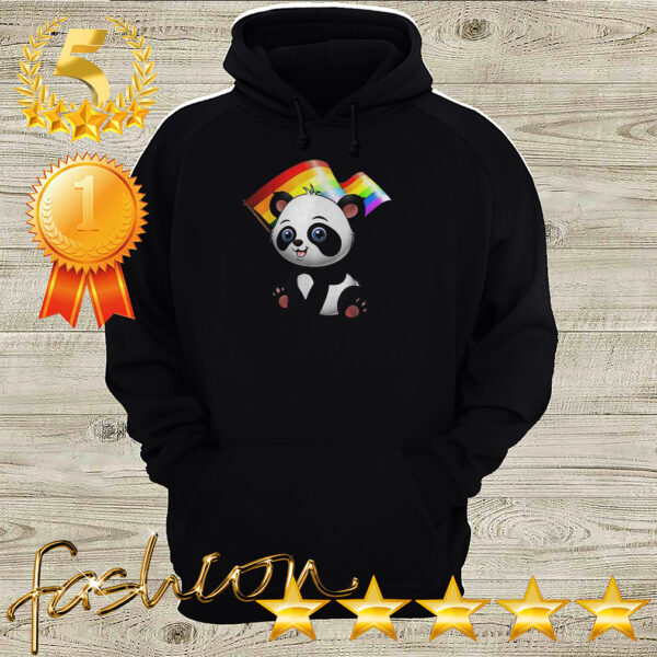 LGBT Flag T Cute Panda Bear Gay Lesbian Men Women Gift Shirt 3