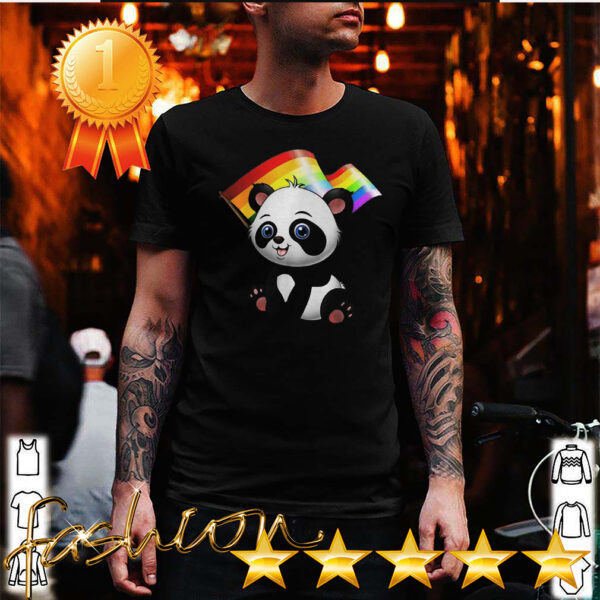 LGBT Flag T Cute Panda Bear Gay Lesbian Men Women Gift Shirt 6