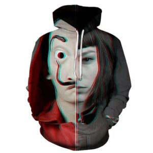La Casa de Papel 3D Hoodies – La Casa de Papel series Hoodies – Unisex Classic Fit Hooded Sweatshirt – 3D Full Printing Hoodie Shirt