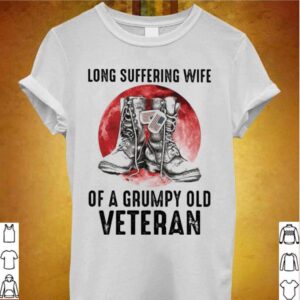Long Suffering Wife Of A Grumpy Old Veteran Boots Blood Moon hoodie, sweater, longsleeve, shirt v-neck, t-shirt 3