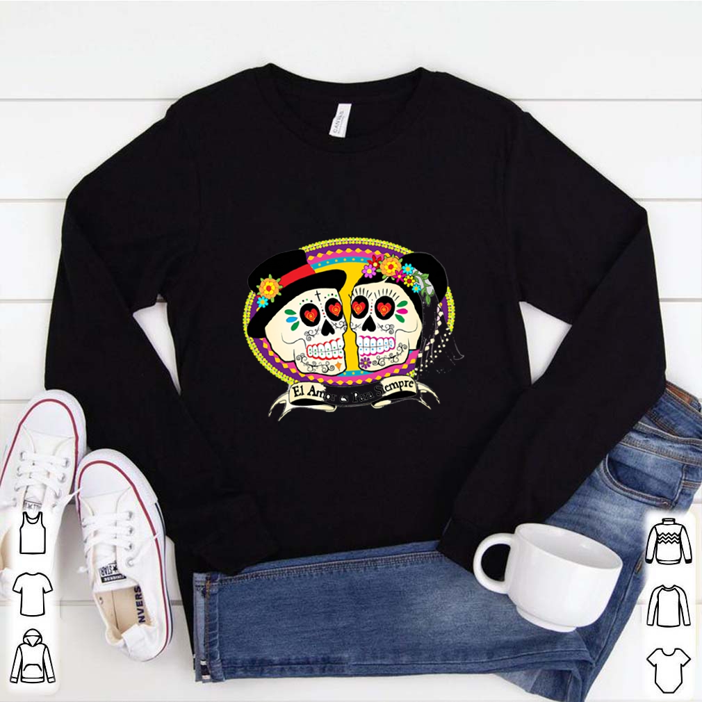 Mexican Sugar Skulls Wedding Couple Love Is Forever shirt 1 hoodie, sweater, longsleeve, v-neck t-shirt