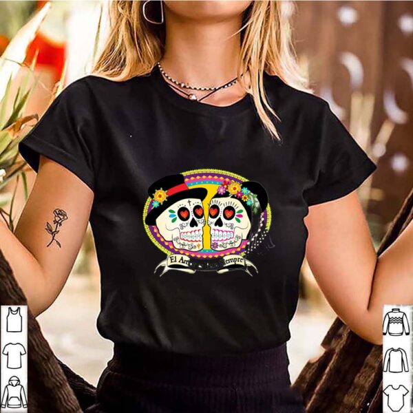 Mexican Sugar Skulls Wedding Couple Love Is Forever shirt