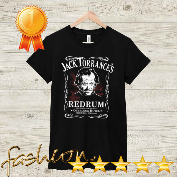 Official Jack Torrances Redrum Distilled And Bottled At Overlook Hotel Side Winder Colorado Shirt 2