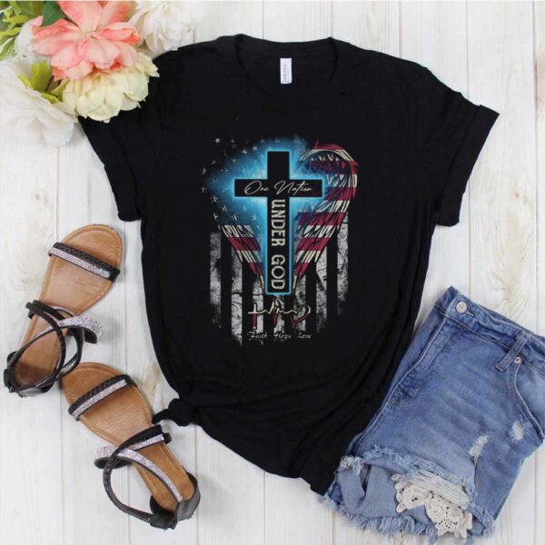 One nation under god faith hope love wings american flag independence day hoodie, sweater, longsleeve, shirt v-neck, t-shirt